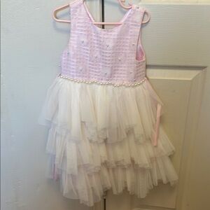 American Princess Pink and White Layered Dress